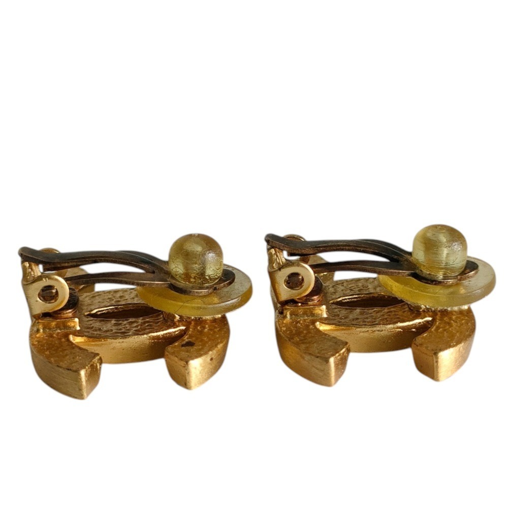 CHANEL Gold Logo Earrings - Picture 3 of 8